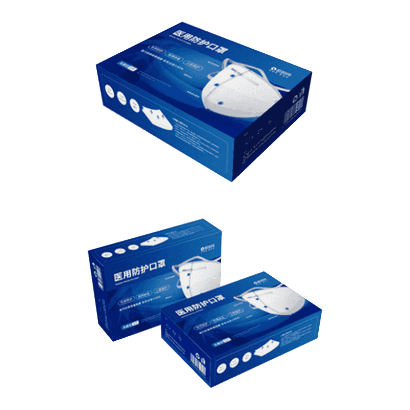 Kotak Kemasan Masker Sekali Pakai Bergelombang