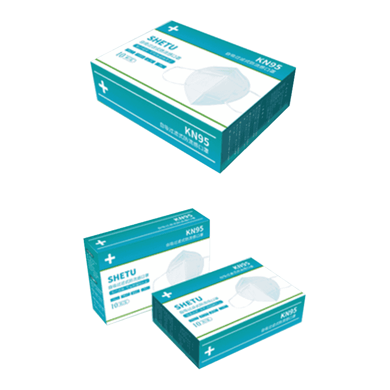 Kotak Kemasan Masker Sekali Pakai Bergelombang