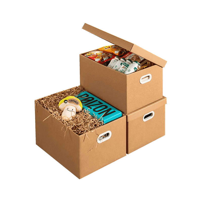 Memindahkan Kotak Pengiriman Bergelombang