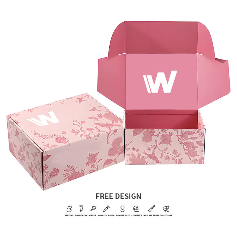 Kotak Kemasan Kosmetik Bergelombang Bunga dan Tanaman