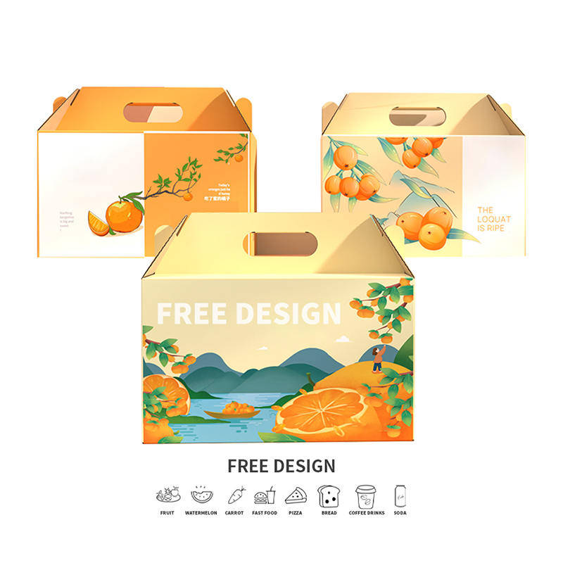 Kotak Kemasan Oranye Bergelombang