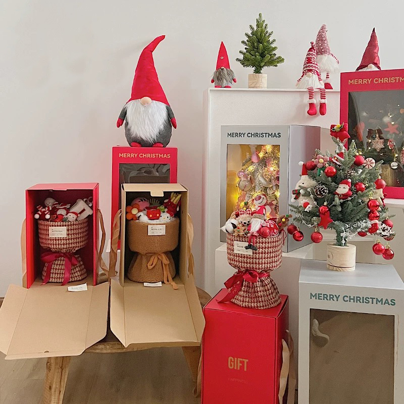 Kotak Kado Bunga Transparan Bertema Meriah